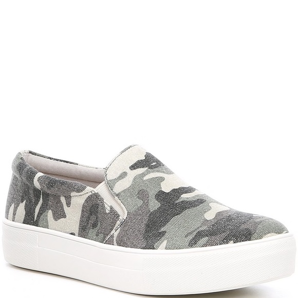 steve madden slip on sneakers camo